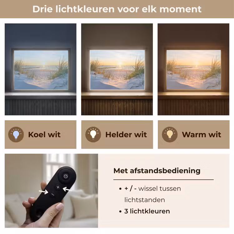 Lightbox - Wandlamp - Strand - Zon - Duin - Gras - Zand - Horizon — 8