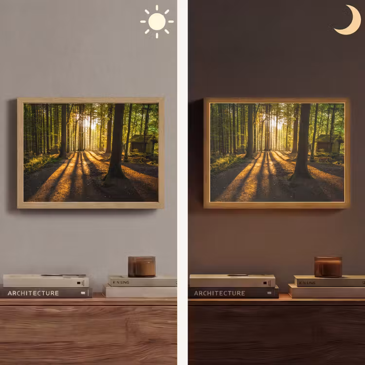 Lightbox - Wandlamp - Zon - Bomen - Bos - Landschap - Natuur — 6