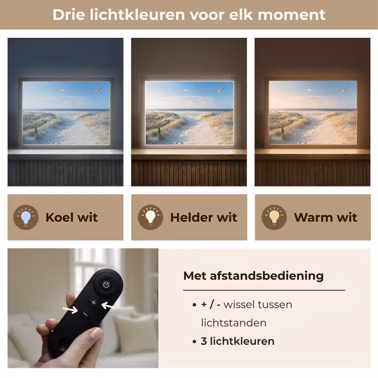 Lightbox - Wandlamp - Duin - Meeuw - Strand - Zee - Zon — 8