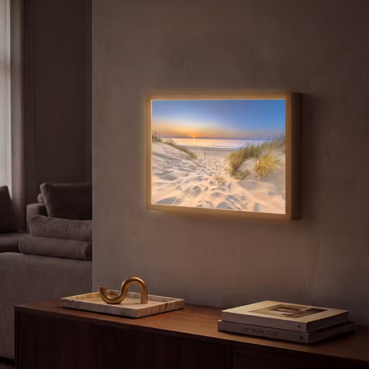 Lightbox - Wandlamp - Duin - Zonsondergang - Horizon - Strand - Gras — 2