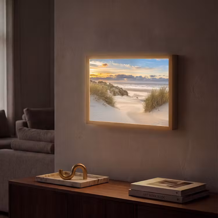 Lightbox - Wandlamp - Strand - Duin - Gras - Zonsondergang - Zee — 2