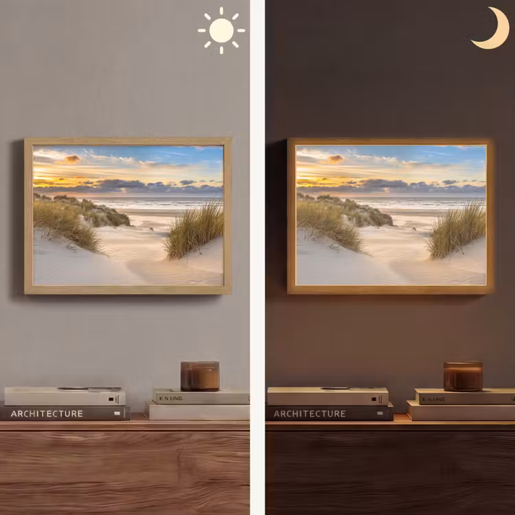 Lightbox - Wandlamp - Strand - Duin - Gras - Zonsondergang - Zee — 6