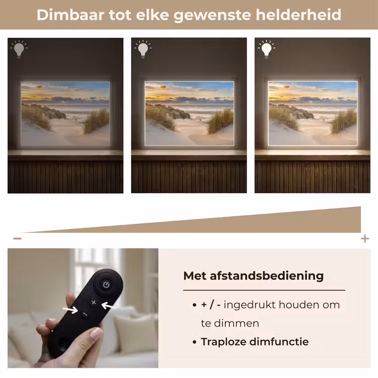 Lightbox - Wandlamp - Strand - Duin - Gras - Zonsondergang - Zee — 9