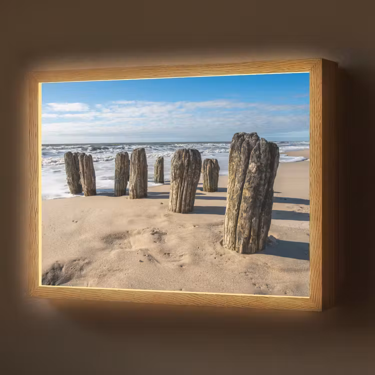 Lightbox - Wandlamp - Zand - Strand - Paal - Water - Zomer — 1