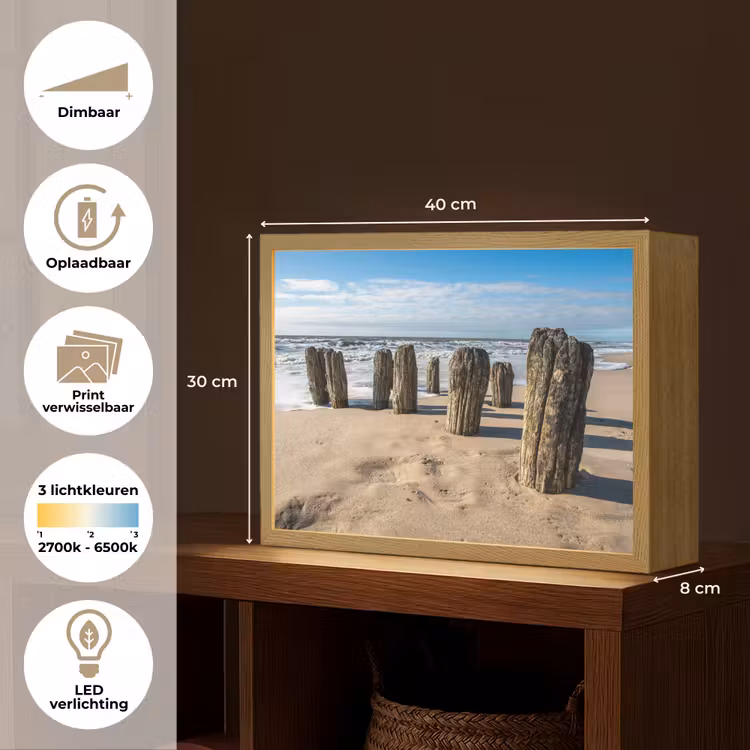 Lightbox - Wandlamp - Zand - Strand - Paal - Water - Zomer — 10