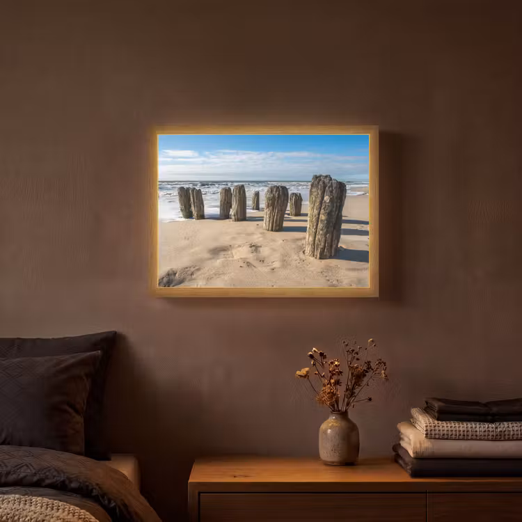 Lightbox - Wandlamp - Zand - Strand - Paal - Water - Zomer — 3