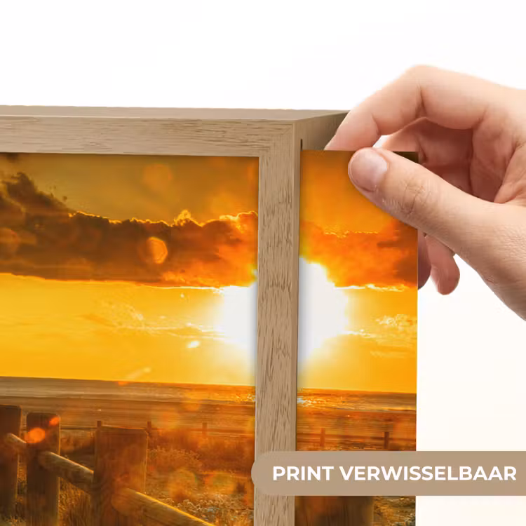 Lightbox - Wandlamp - Zon - Strand - Duin - Horizon - Gras - Pad - Oranje — 5