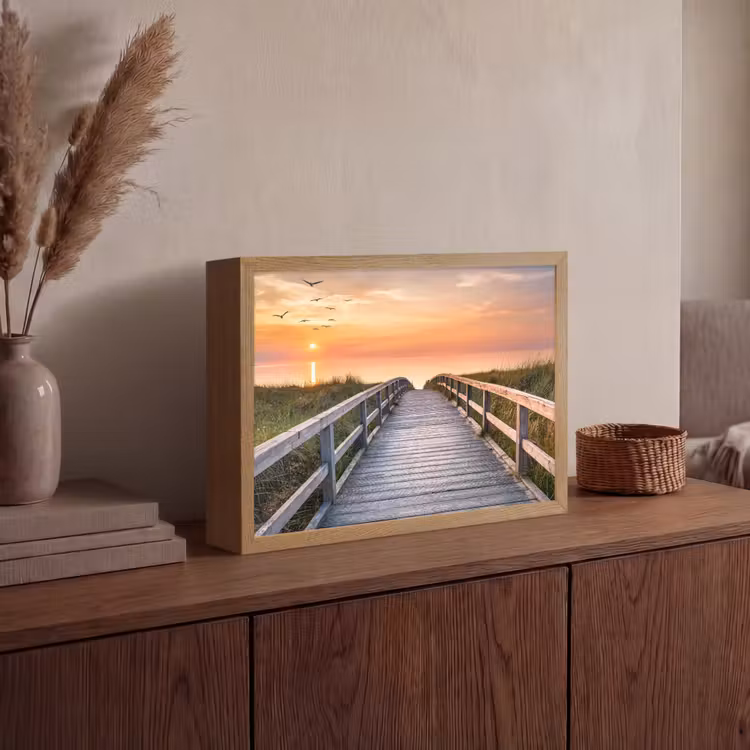 Lightbox - Wandlamp - Zonsonderang - Zee - Pad - Gras - Duin - Vogels — 4
