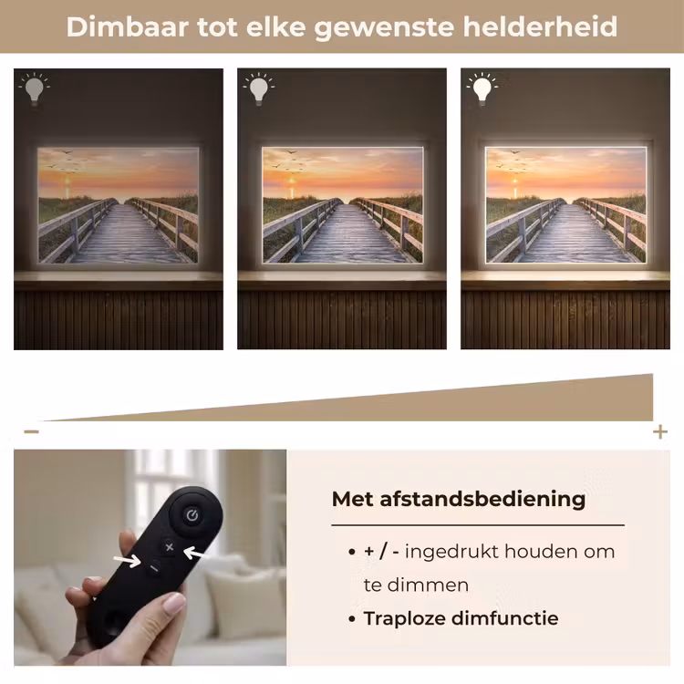 Lightbox - Wandlamp - Zonsonderang - Zee - Pad - Gras - Duin - Vogels — 9