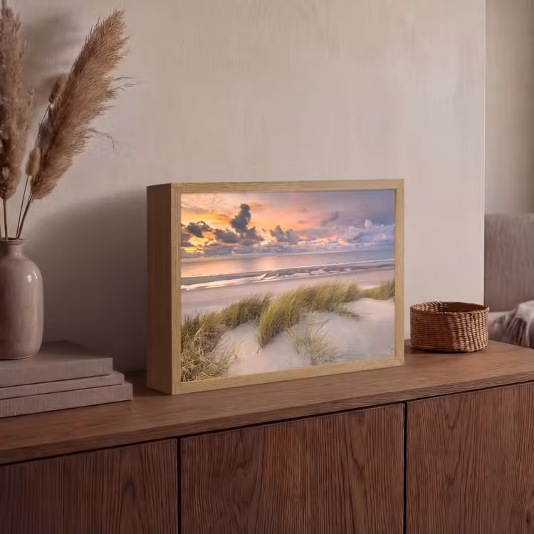 Lightbox - Wandlamp - Zonsondergang - Duin - Strand - Planten - Zee — 4