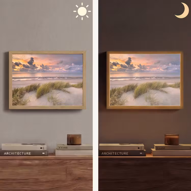 Lightbox - Wandlamp - Zonsondergang - Duin - Strand - Planten - Zee — 6