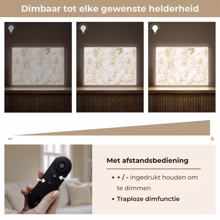 Lightbox - Wandlamp - Goudspatten - Wit - Marmer — 9