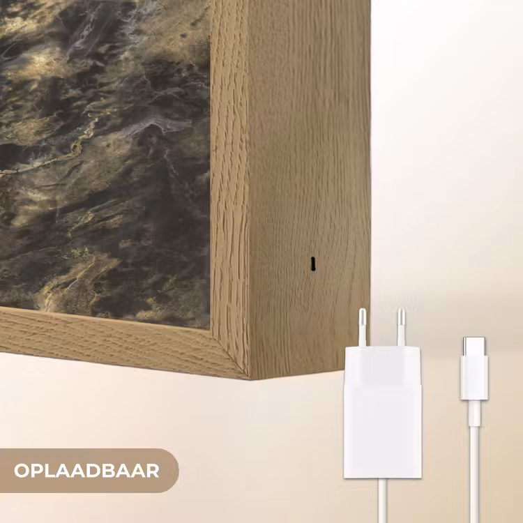 Lightbox - Wandlamp - Marmer - Zwart - Goud — 7