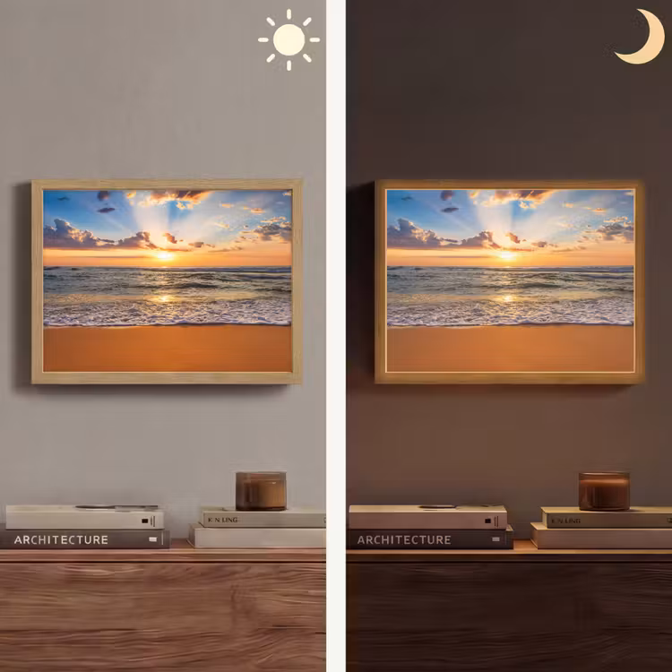 Lightbox - Wandlamp - Strand - Zonsondergang - Zee - Wolken - Horizon — 6