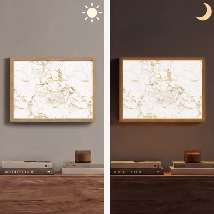 Lightbox - Wandlamp - Wit - Marmer - Luxe - Goud — 6
