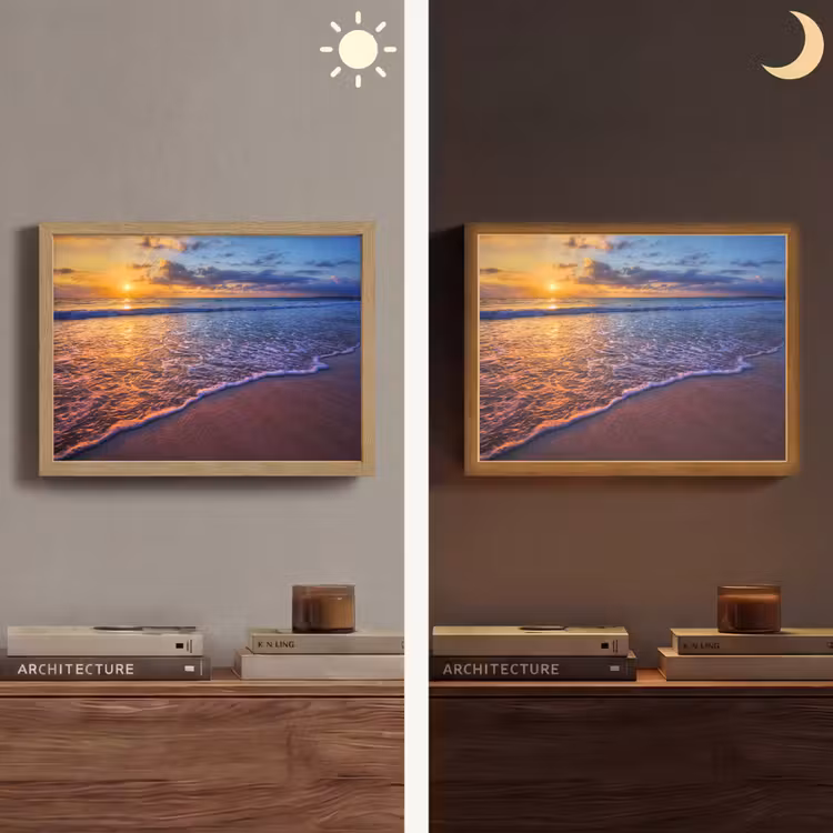 Lightbox - Wandlamp - Zee - Strand - Zonsondergang - Wolken - Horizon — 6