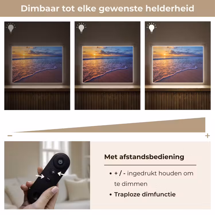 Lightbox - Wandlamp - Zee - Strand - Zonsondergang - Wolken - Horizon — 9