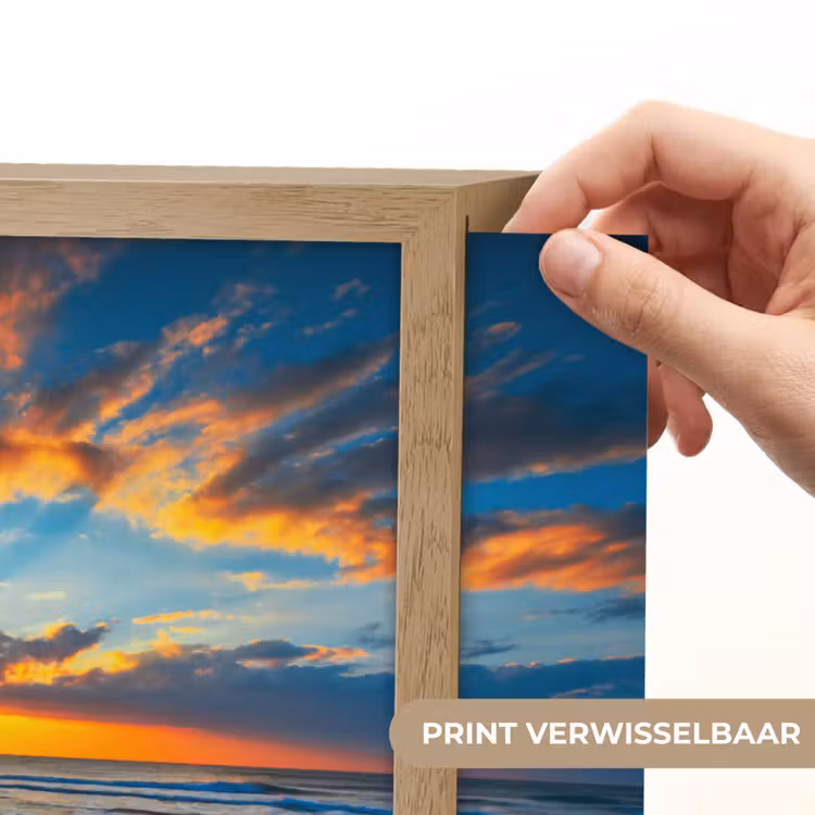 Lightbox - Wandlamp - Zee - Zonsondergang - Strand - Wolken - Oranje — 5