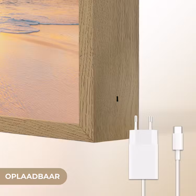 Lightbox - Wandlamp - Zonsondergang - Strand - Zee - Zomer - Blauw — 7
