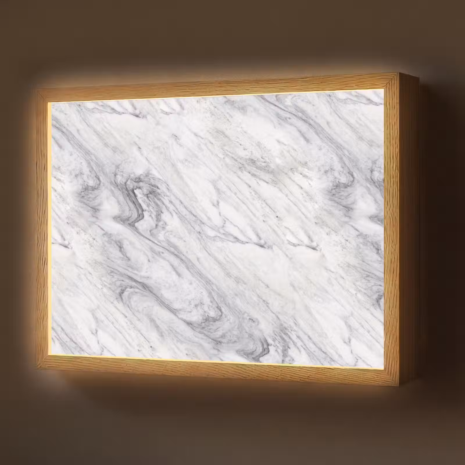 Lightbox - Wandlamp - Wervelende - Grijsstructuur - Marmer - Wit — 1
