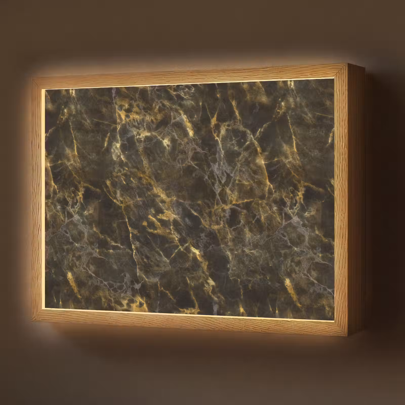 Lightbox - Wandlamp - Zwart - Marmer - Goud — 1