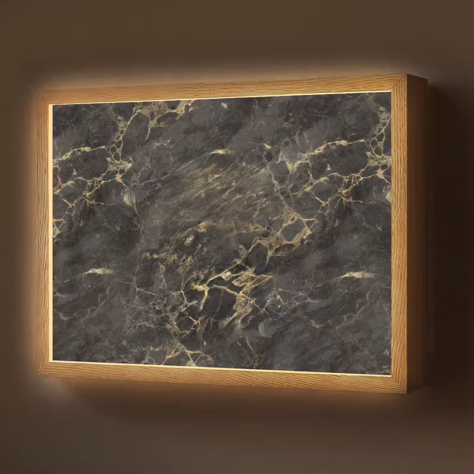 Lightbox - Wandlamp - Zwart - Marmer - Goud - Nerf — 1