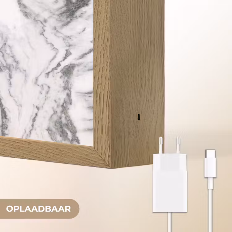 Lightbox - Wandlamp - Wit - Marmer - Golvend - Grafiet — 7
