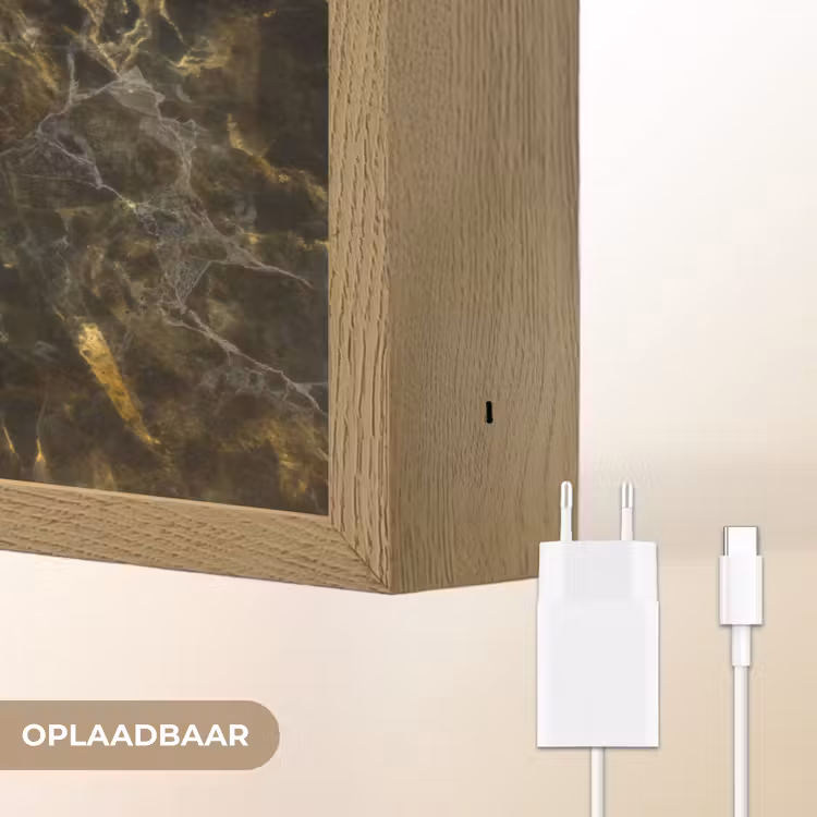 Lightbox - Wandlamp - Zwart - Marmer - Goud — 7