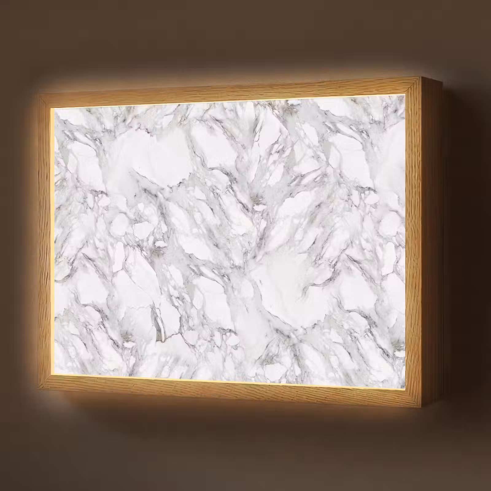 Lightbox - Wandlamp - Marmer - Gelaagd - Brekend - Grijsstructuur — 1
