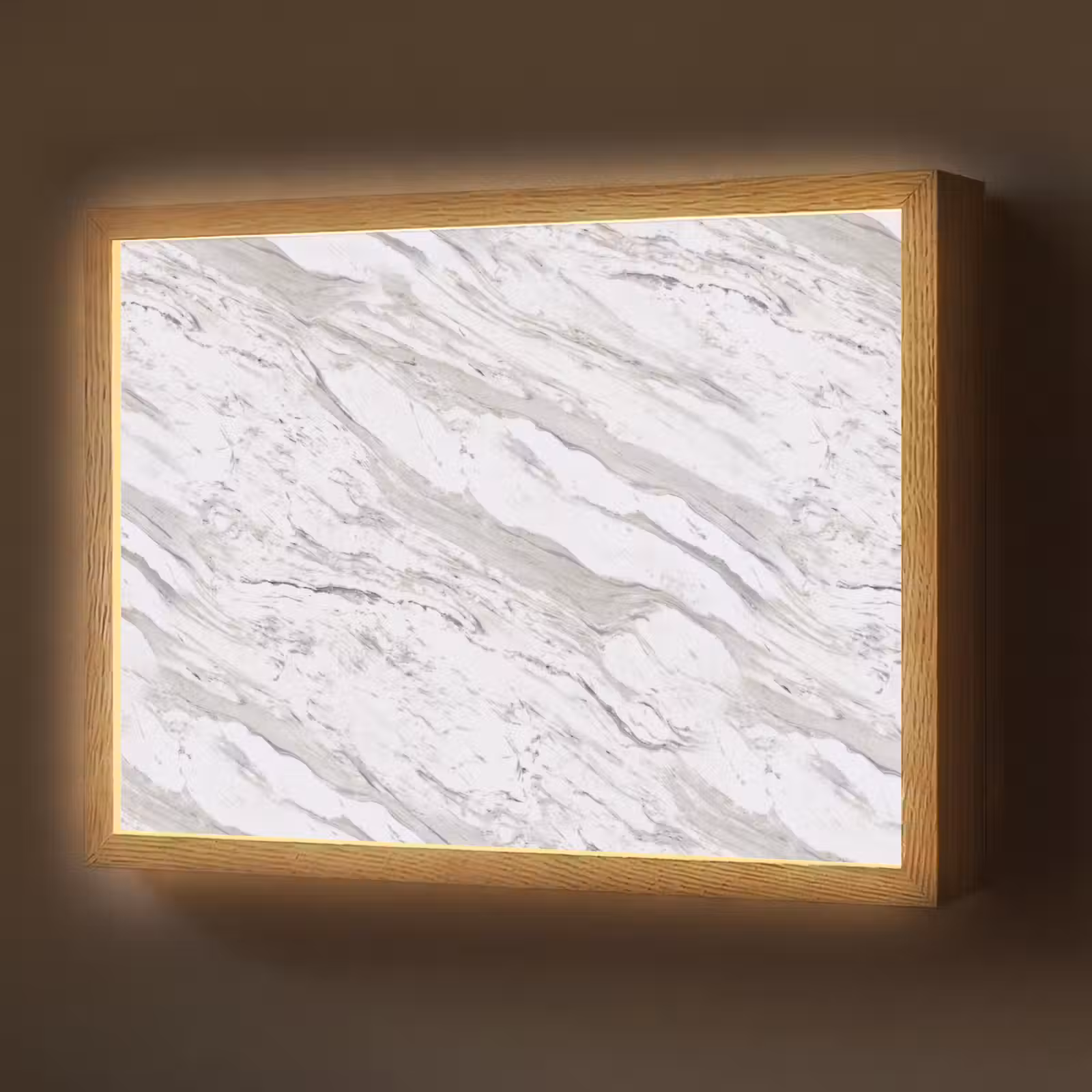 Lightbox - Wandlamp - Marmer - Wit - Grijsgroen — 1