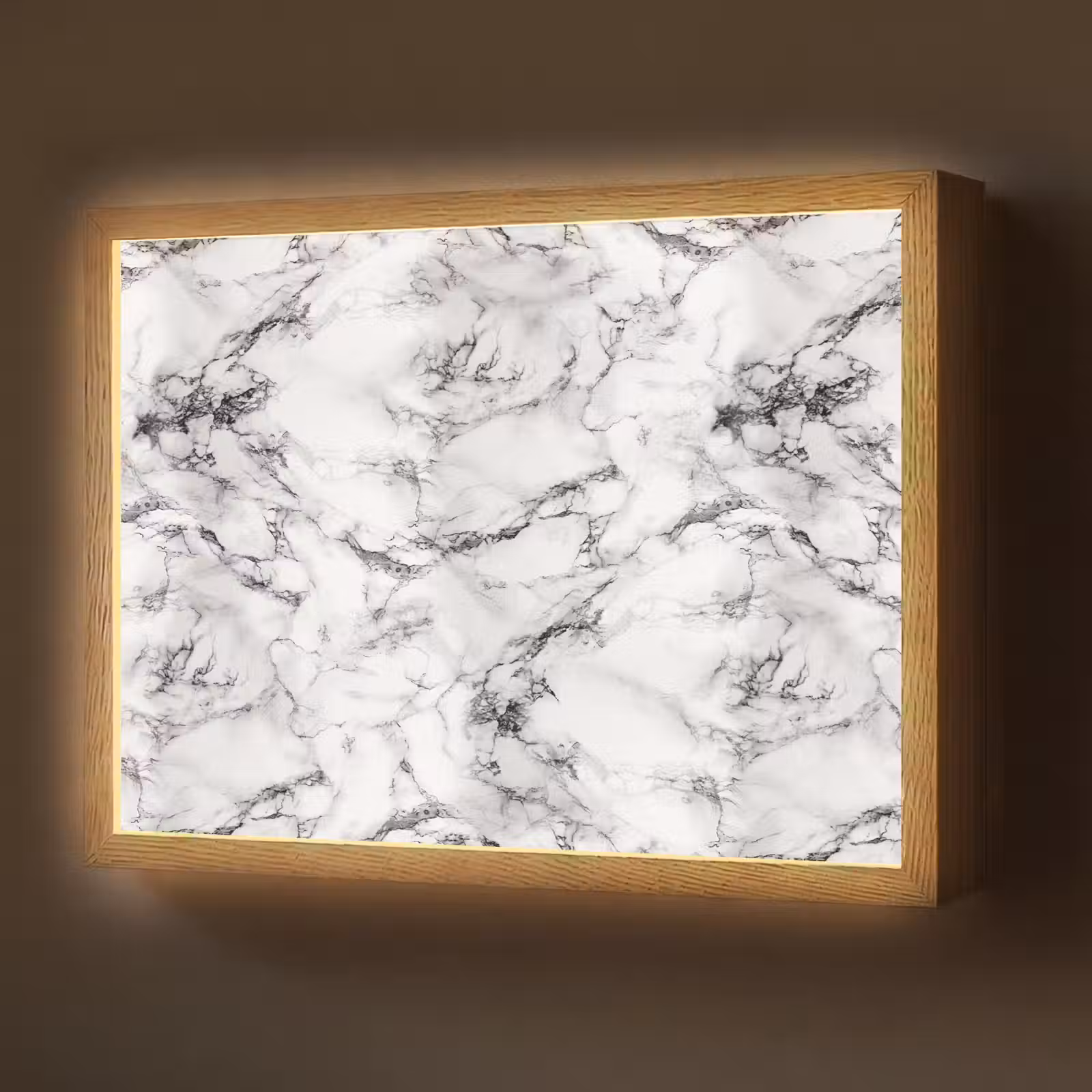 Lightbox - Wandlamp - Marmer - Zwart - Dramatisch - Wit — 1