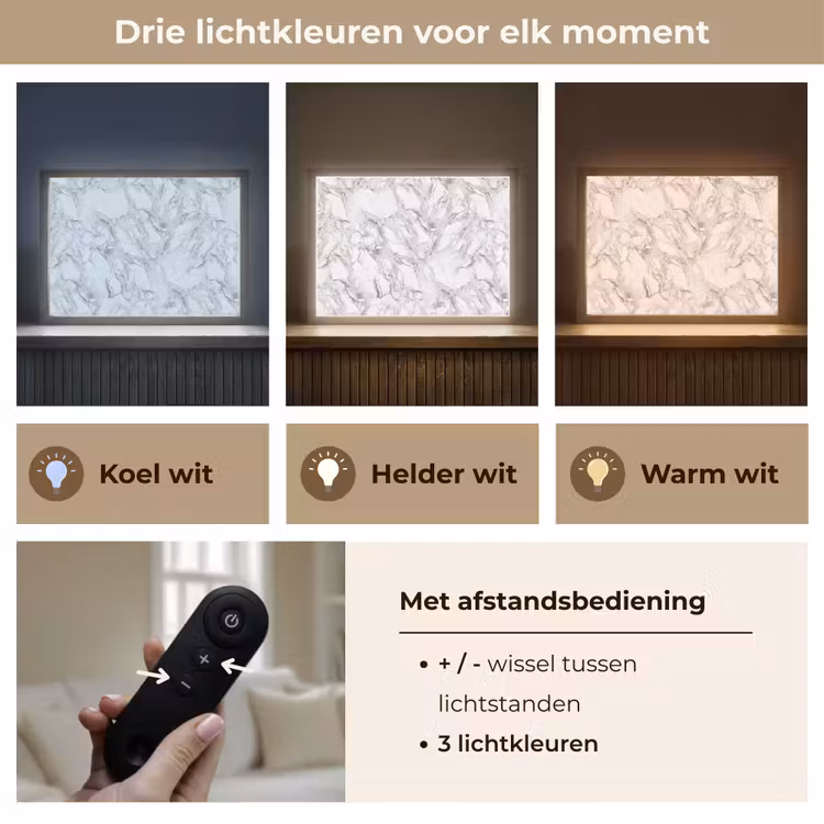 Lightbox - Wandlamp - Marmer - Gelaagd - Brekend - Grijsstructuur — 8