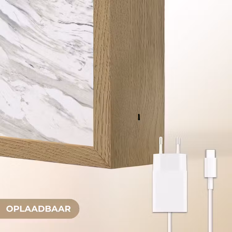 Lightbox - Wandlamp - Marmer - Wit - Grijsgroen — 7