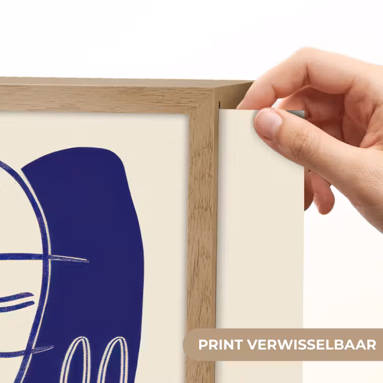 Lightbox - Wandlamp - Minimalistisch - Gezicht - Hand - Oranje - Blauw — 5