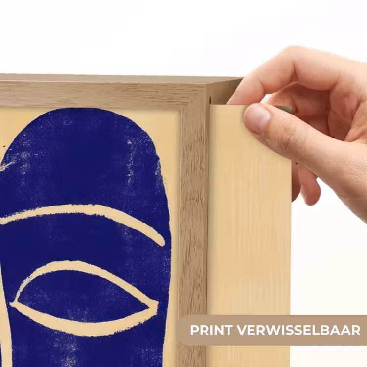 Lightbox - Wandlamp - Okergeel - Blauw - Eenvoudige lijnen — 5