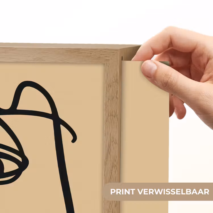 Lightbox - Wandlamp - Overlappende profielen - Lichtbruin - Zwart — 5