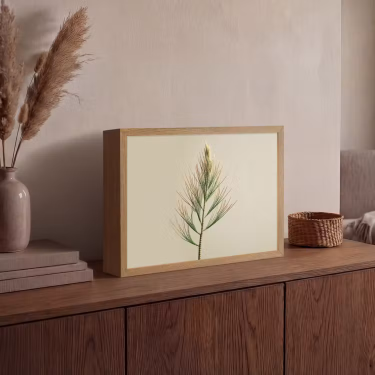 Lightbox - Wandlamp - Dennentak - Naaldvormige bladeren - Lichtgroen — 4