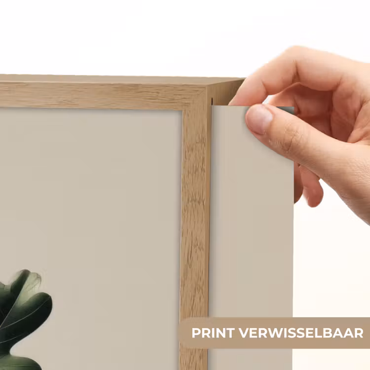 Lightbox - Wandlamp - Eikenbladeren - Beige - Groen - Golvende randen — 5