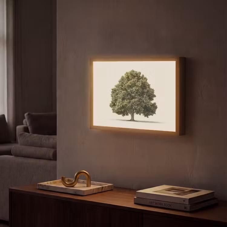Lightbox - Wandlamp - Eikenboom - Groen - Lichte achtergrond — 2
