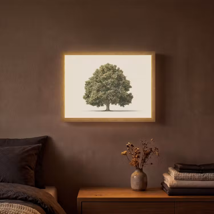 Lightbox - Wandlamp - Eikenboom - Groen - Lichte achtergrond — 3