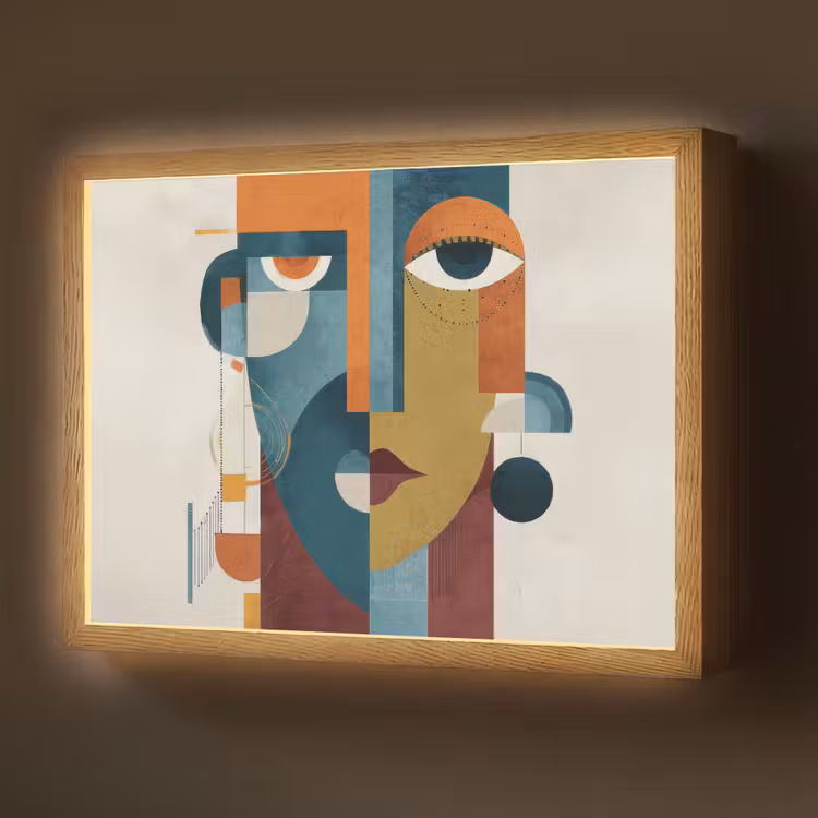 Lightbox - Wandlamp - Geometrisch - Strakke vormen - Kleurrijk — 1