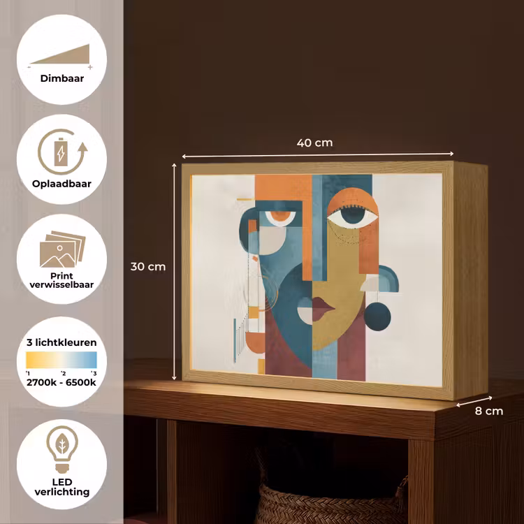 Lightbox - Wandlamp - Geometrisch - Strakke vormen - Kleurrijk — 10