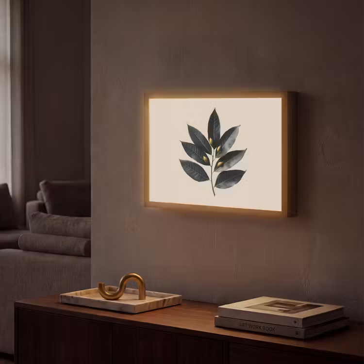 Lightbox - Wandlamp - Laurierbladeren - Bloemknoppen - subtiel — 2