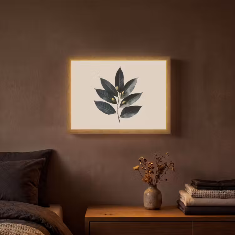 Lightbox - Wandlamp - Laurierbladeren - Bloemknoppen - subtiel — 3