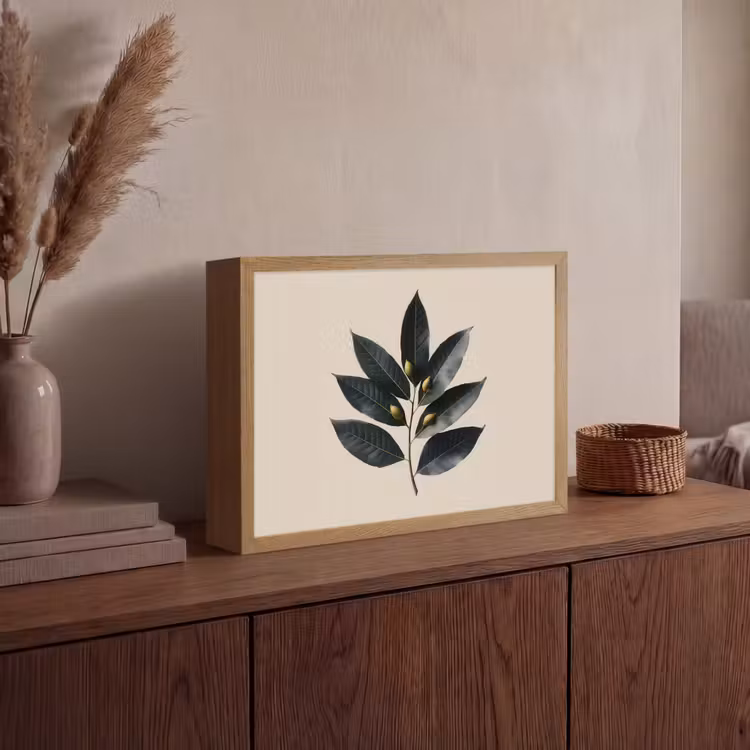 Lightbox - Wandlamp - Laurierbladeren - Bloemknoppen - subtiel — 4