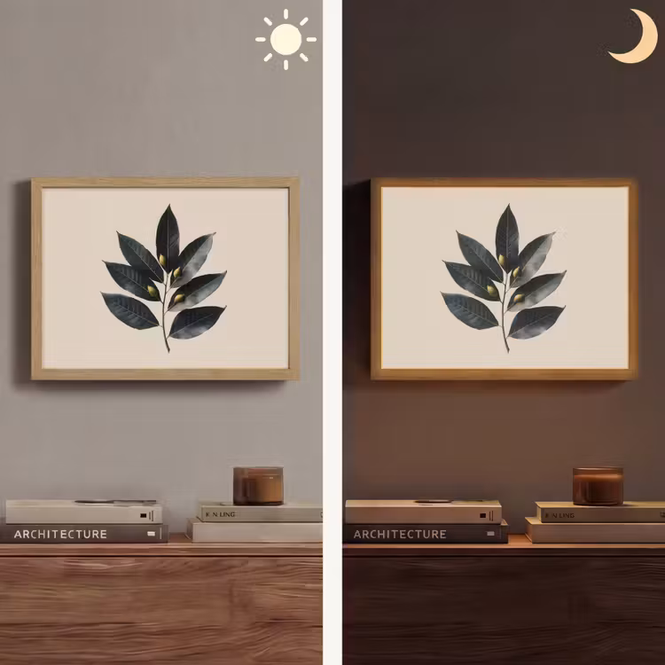 Lightbox - Wandlamp - Laurierbladeren - Bloemknoppen - subtiel — 6