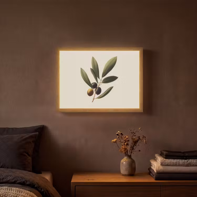 Lightbox - Wandlamp - Olijftak - Donkergroen - Olijven — 3