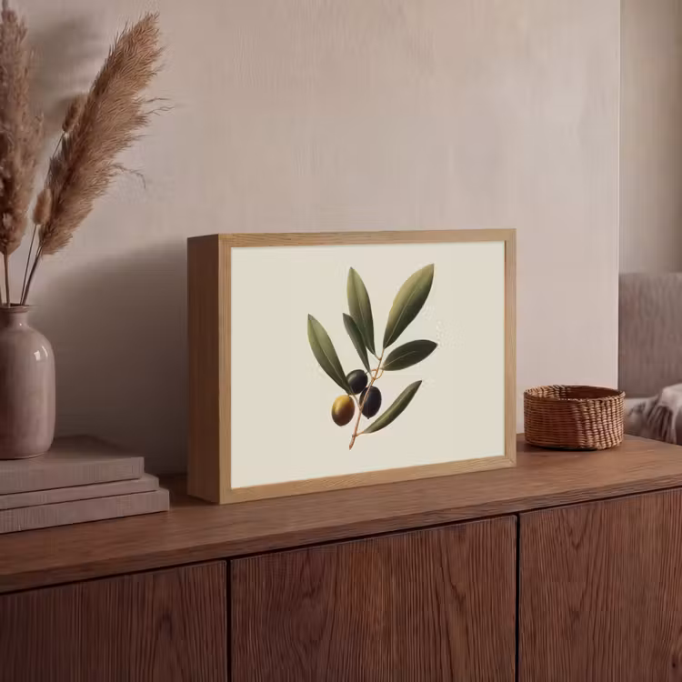 Lightbox - Wandlamp - Olijftak - Donkergroen - Olijven — 4