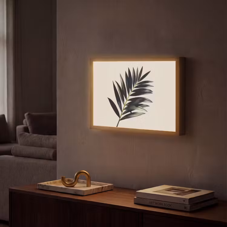 Lightbox - Wandlamp - Palmblad - Subtiel - Groen - beige — 2