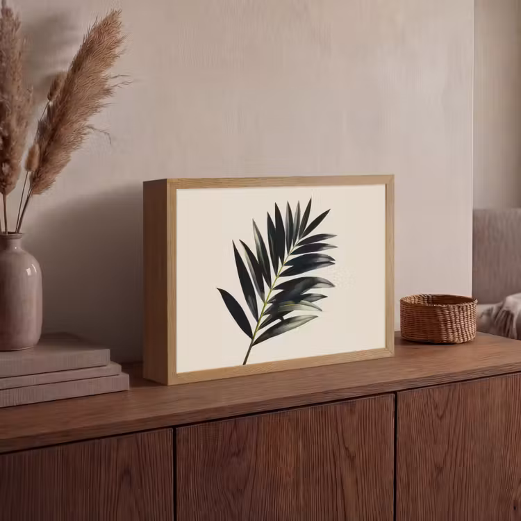 Lightbox - Wandlamp - Palmblad - Subtiel - Groen - beige — 4